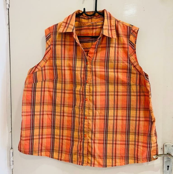 Orange chequered shirt